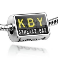 Кодът на летището на Kby Kby за Strieky Bay Charm се вписва в всички европейски гривни
