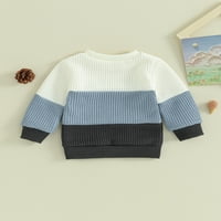 Amiliee Toddler Baby Girl Boy Knit пуловери с дълъг ръкав топла плетачка пуловер есен зимен суичър