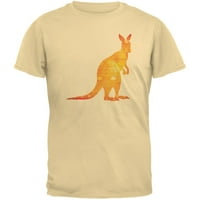 Австралийски дух Animal кенгуру жълта тениска за възрастни - малка