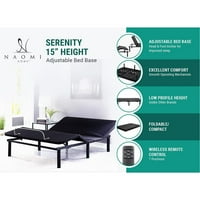Serenity 15 Електрическа регулируема основа на леглото на височина с безжично дистанционно управление - HDN -COLOR: Черен, размер: Twin XL