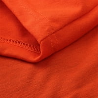 Жени O-образно сплитане Цвят сблъсък с дълги ръкави плюс размер лесни върхове блуза, червено