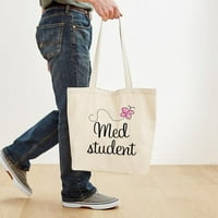 Cafepress - Med School Ученик чанта за тота - Естествено платно с чанта, плат от плат