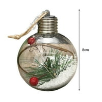 Коледна светодиодна крушка светеща празнична декоративна преносима Xmas дърво пластмасова топка LED крушка за дома си синьо точенца: