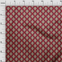 Oneoone Silk Tabby Червен плат Азиатски килим Куилинг консумативи Печат Шиеща тъкан край двора