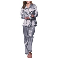 Бетиуао бельо за жени нощно кожично пижама нощно облекло костюм сатен пижами дълги разхлабени пижамни комплекти за бельо