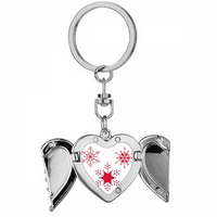 MAS снежинка Червен фестивал Heart Angel Wing Key Chain притежава
