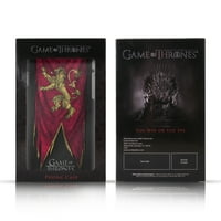 Дизайн на главен случай Официално лицензиран HBO Game of Thrones Metallic Sigils Stark Soft Gel Case, съвместим с Apple iPhone XS
