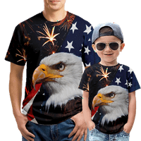 Тениска, тениски ризи за мъже и момчета хавайски ризи за мъже риза за независимост на Деня на независимостта с къс ръкав Екипаж летни върхове Мъжки тениски Небрежн?