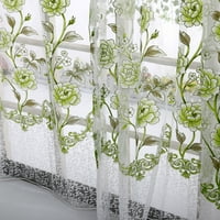 Eguiwyn завеса божур чиста завеса тюл прозорци лечение voile драпиране вален панел плат Завест зелено зелено