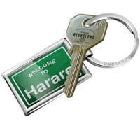 Знак на Green Road Keychain Добре дошли в Хараре