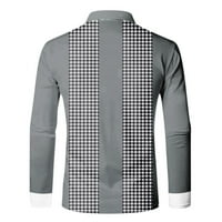 Поло ризи за мъже мъжки ежедневни есенни печатни риза отхвърлете яката с дълъг ръкав върхове ризи мъже ризи мода