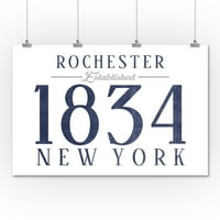 Рочестър, Ню Йорк - Установена дата - произведение на изкуството на Lantern Press