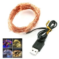 Водоустойчив меден тел 5V USB LED приказна струна Light Wedding Paint Decor