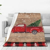 Коледни снежинки хвърлят одеяло червен диван диван спалня Ultra Super Soft Flannel Топло уютно леко одеяло за леглото 50x