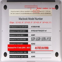 Kaishek Защитен случай Твърдо покритие за Rel. MacBook Pro 15 Модел на сензорната лента на дисплея на ретината: a a galaxy a 50