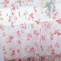Завеси на Wozhidaoke цветя чиста завеса тюл прозорци лечение voile драпиране вален панел тъкан стая декор за валентин ден декор
