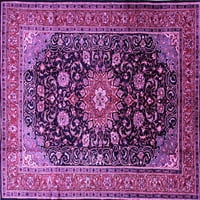 Ahgly Company Indoor Square Medallion Purple Traditional Area Rugs, 7 'квадрат