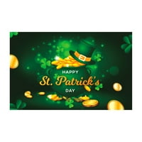 Денят на Stpatrick Фошолен флаг фестивал Декорация Ирландски детелини Тематична банер 90* 35.4* 59In рокля за събития за жени Лято P