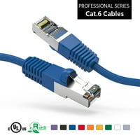 5 фута котешка екрана Ethernet мрежа за стартиране на кабел син, опаковка