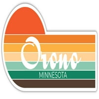 Orono Minnesota Sticker Retro Vintage Sunset City 70S Естетичен дизайн