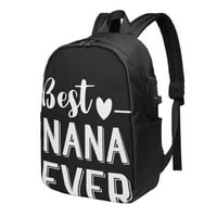 Най -добрата Nana Ever Backpack Лек лаптоп раница на ден за туристическа школа Жени мъже момичета