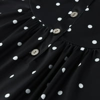 Черно и петък се занимава с женска модна отпечатана разхлабена тениска с дълги ръкави блуза кръгла шия ежедневни върхове aq