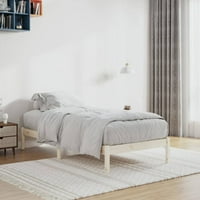 Самостоятелна рамка за легло с двоен размер с дървена летва поддръжка борова рамка за легло за спалня, домашни мебели