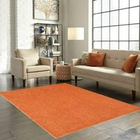 Начало кралица цветен свят колекция начин начин на солидна цветна площ килими оранжево - 66 132 половин кръг