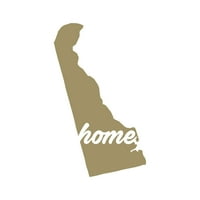 Delaware Home Sticker Decal Die Cut - самозалепващо винил - устойчив на атмосферни влияния - Произведен в САЩ - много цветове и размери - State Shaped de Love