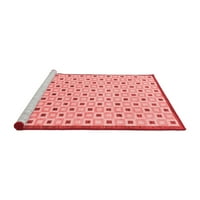 Ahgly Company Machine Pashable Indoor Square Molid Red Modern Area Cugs, 4 'квадрат