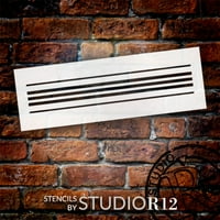 Vintage Tea Tuel Stripe Stencil от Studior - Select Size - USA Made - Направи си сам геометрична стена, под и мебели - шаблон за многократна медийна медия - stcl