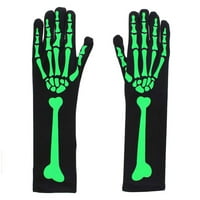 Хелоуин скелетни ръкавици Нощни светещи косплей парти опора унизират страшно ужасяващи пръсти за пръсти за Хелоуин парти призрачни ръкавици череп