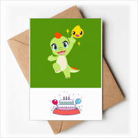 Dinosaur Kingdom Love You Честит рожден ден Поздравителни картички пликове празно