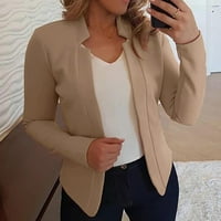 Dyegold Plus размер блейзър за жени Fall Fashion Long Gudeve Open Front Blazer Jacket Business Casual Work Cardigans