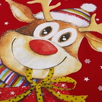 Century Christmas Family Matching Pajamas Set Cartoon Elk Stripe Printing Tups Tops Pants Панталони за спално облекло