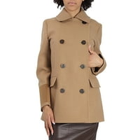 Burberry Ladies Brown Wool Gea палто, размер на марката