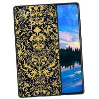 Gold-Damask-bling-Glam-Elegant телефонен калъф за Samsung Galaxy Note 5G за жени Подаръци, мек силиконов стил Шокпул