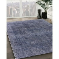 Ahgly Company Machine Wareable Indoor Rectangle Industrial Modern Purple Lavy Blue Area Rugs, 2 '4'