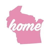 Уисконсин Домашен стикер Декал Дим Нарязване - самозалепващ винил - устойчив на атмосферни влияния - Произведен в САЩ - много цветове и размери - Състоятелна форма Wi Love