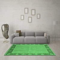 Ahgly Company Indoor Rectangle Oriental Emerald Green Industrial Area Rugs, 8 '10'