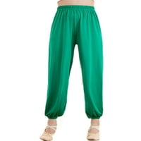 Glookwis дамски твърди цветни гамаши дълги йога панталони в пълна дължина свободни джинки, разрушени панталони с висока талия дъна трева зелено 2xl