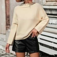 Азрийски дамски плюс размери Суичър Зимен клирънс, женски моден ежедневен цвят пуловер с кръгла деколте в продажба в продажба