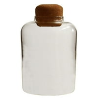 Стъклена бутилка за съхранение корково мляко зърно закуска за съхранение на бутилка запечатване може