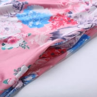 pxiakgy тениски за женски размер на ризи oneck ръкав topl4xl туника къса плюс блуза течен лятен блуза розово + xl + xl