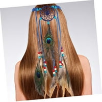 Лента за коса с косъмче за момичета за момичета за момичета връзки за коса-55x синьо