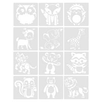 Листове от анимационни животински шаблони за животни с шаблони за многократна употреба