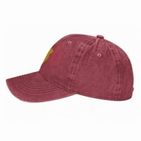 Бейзболна шапка, външна ежедневна спортна шапка Класическа извита шапка - регулируема каубойска шапка, карикатура за котешка котешка котешка котешка Doodle - червена
