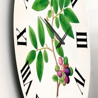 Art DesignArt 'Vintage London Plants XI' Стенски часовник на ферма. Широк в. Високо