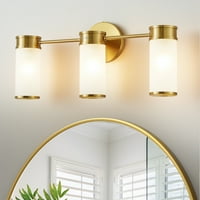 3-светлинен стенен стенд с мастолежни стъклени нюанси златни баня суета осветителни тела за спалня кухня коридор