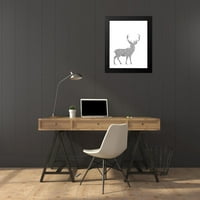 Straatsma, Leah Black Modern Framed Museum Art Print, озаглавен - Polka Deer